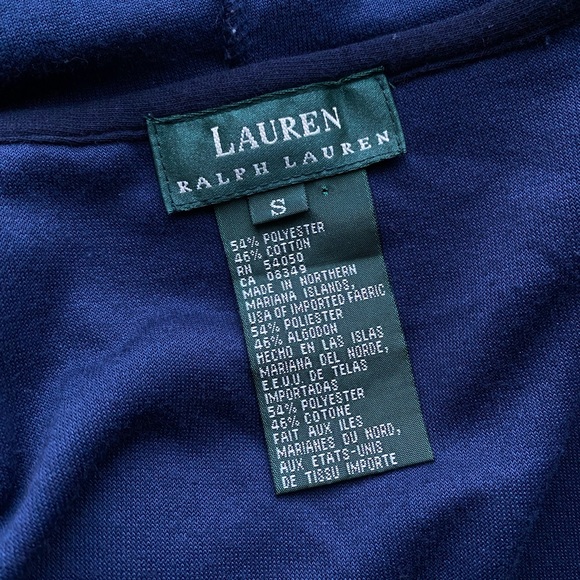 Women’s blue velvet track Jacket S Lauren Ralph Lauren - Picture 6 of 7